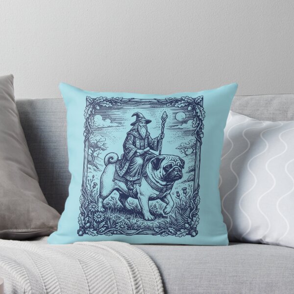 Item preview, Wizard Riding Pug Dog Fantasy Adventure Graphic designed and sold by d247.