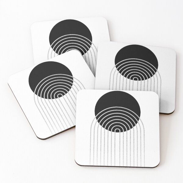 Item preview, Mid Century Modern Black and Silver Wall Art designed and sold by CreatifyArtHub.
