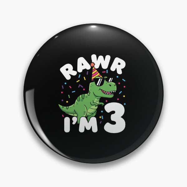 Item preview, Three Rawr I'm 3 Years Old T Rex Dinosaur 3rd Birthday Boys designed and sold by PopStars1993.