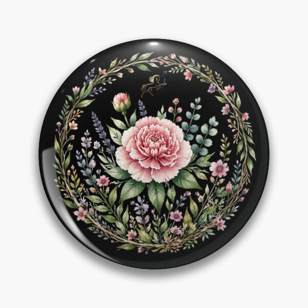 Item preview, Sagittarius Celestial Botanical - Carnation Peony Wreath designed and sold by MoonSoul Studio.