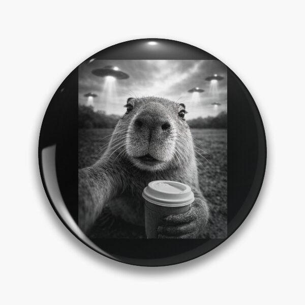 Item preview, Capybara UFO Selfie Funny Deadpan Humor Gift for Introverts designed and sold by Say It With Ink.