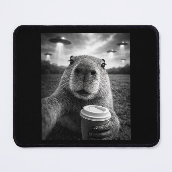 Item preview, Capybara UFO Selfie Funny Deadpan Humor Gift for Introverts designed and sold by Say It With Ink.