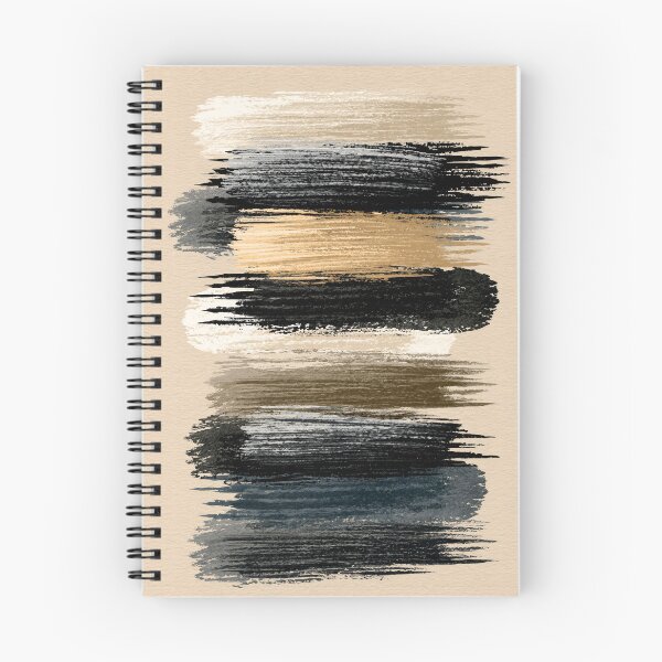Item preview, Layered Horizontal Ink Strokes in Neutral Beige & Black designed and sold by SlowRegardArt.