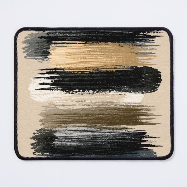 Item preview, Layered Horizontal Ink Strokes in Neutral Beige & Black designed and sold by SlowRegardArt.