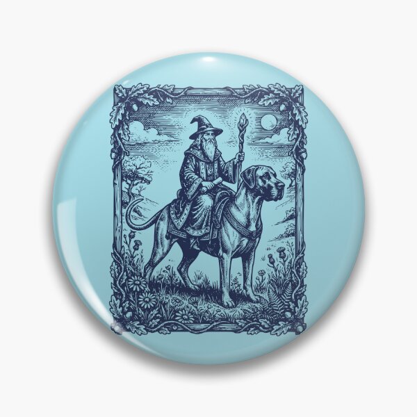 Item preview, Wizard Riding Great Dane Fantasy Illustration designed and sold by d247.