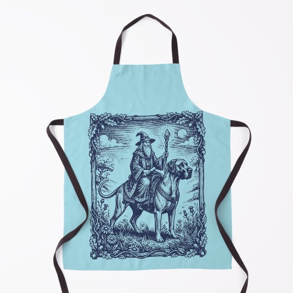 Item preview, Wizard Riding Great Dane Fantasy Illustration designed and sold by d247.