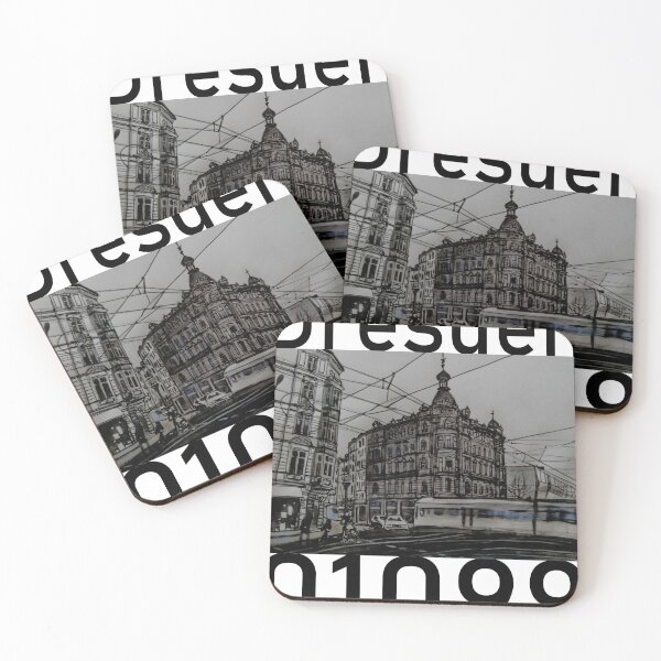 Item preview, Tram at Bautzner Straße & Rothenburger Straße – Dresden Neustadt 01099 Urban Sketch designed and sold by UMA Urban Sketch.