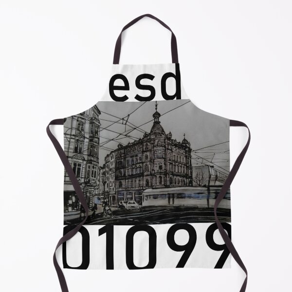 Item preview, Tram at Bautzner Straße & Rothenburger Straße – Dresden Neustadt 01099 Urban Sketch designed and sold by UMA Urban Sketch.