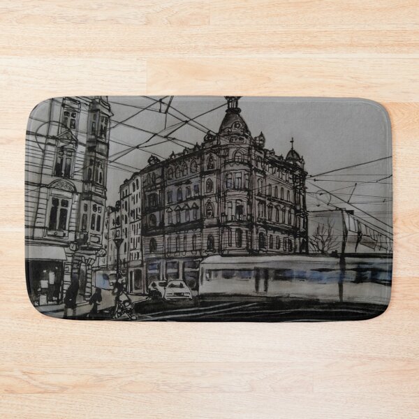 Item preview, Tram at Bautzner Straße & Rothenburger Straße – Dresden Neustadt 01099 Urban Sketch designed and sold by UMA Urban Sketch.