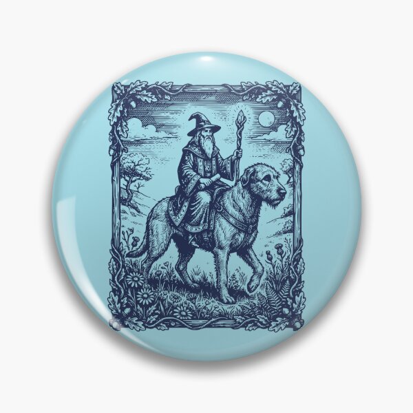 Item preview, Mystical Wizard Riding Hound Forest Moon designed and sold by d247.