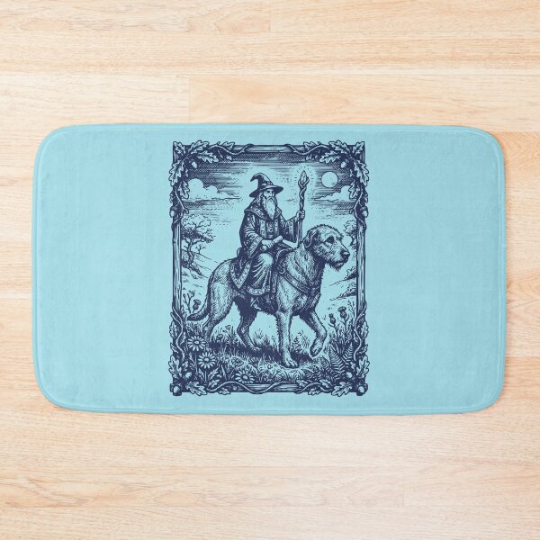 Item preview, Mystical Wizard Riding Hound Forest Moon designed and sold by d247.