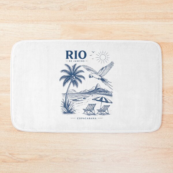 Item preview, Rio de Janeiro Vintage Beach Poster | Copacabana Tropical Aesthetic | Brazil Travel Shirt designed and sold by AveniaOficial.