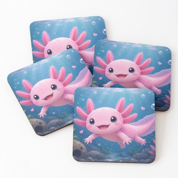 Item preview, Cute Pink Axolotl Cartoon designed and sold by BackgroundND.