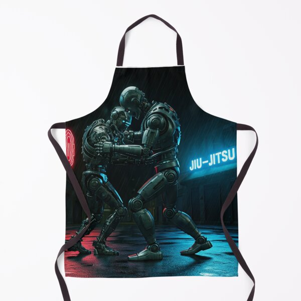 Aperçu de l'œuvre Jiu Jitsu Robot Battle Cyberpunk Android Art créée et vendue par RariTeesShop.
