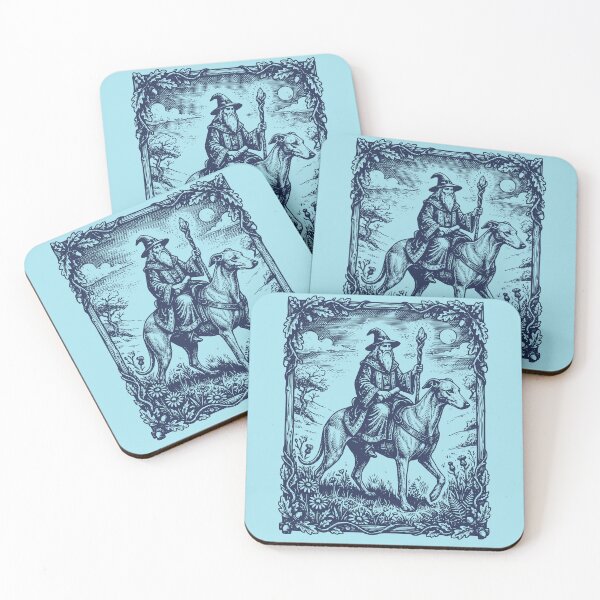 Item preview, Wizard Riding Greyhound Fantasy Moon designed and sold by d247.