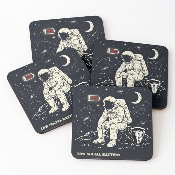 Item preview, Low Social Battery Astronaut designed and sold by QuietNovaShop.