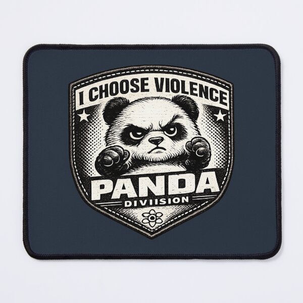 Item preview, I Choose Violence Panda Division Badge Humor designed and sold by PunchDrop.