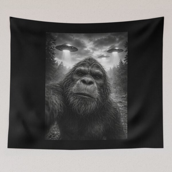 Item preview, Bigfoot UFO Selfie Funny Cryptid Humor Gift for Skeptics designed and sold by Say It With Ink.