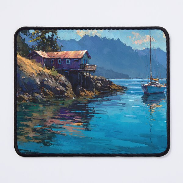 Item preview, Quadra Island BC Coastal Cottage Boat Canada Calm Waters designed and sold by daila70.