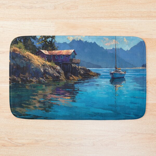 Item preview, Quadra Island BC Coastal Cottage Boat Canada Calm Waters designed and sold by daila70.