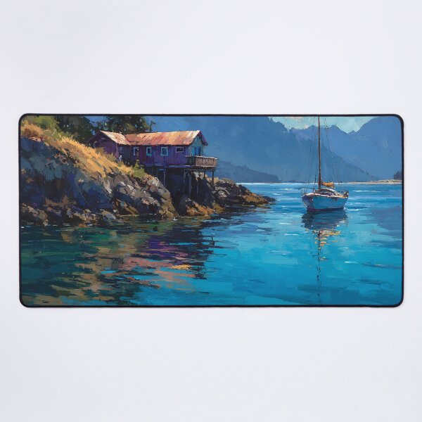 Item preview, Quadra Island BC Coastal Cottage Boat Canada Calm Waters designed and sold by daila70.