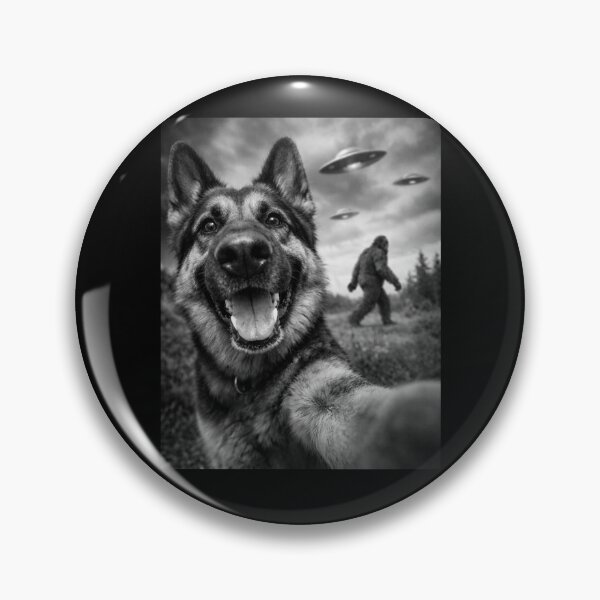 Item preview, Dog and Bigfoot UFO Selfie Funny Conspiracy Humor Gift designed and sold by Say It With Ink.
