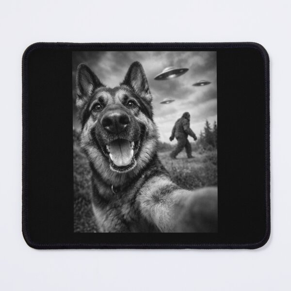 Item preview, Dog and Bigfoot UFO Selfie Funny Conspiracy Humor Gift designed and sold by Say It With Ink.
