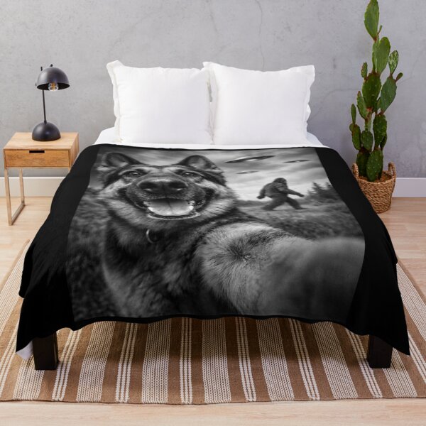 Item preview, Dog and Bigfoot UFO Selfie Funny Conspiracy Humor Gift designed and sold by Say It With Ink.