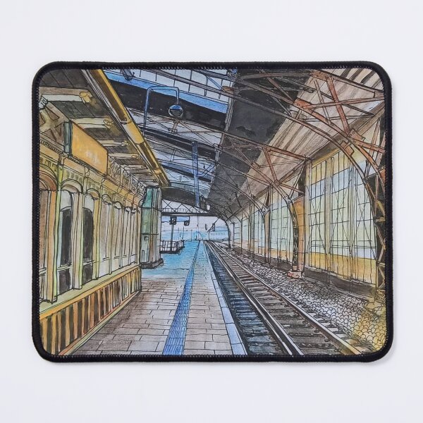 Item preview, Dresden Neustadt train station hall in the evening – Ink & Watercolor Urban Sketch designed and sold by UMA Urban Sketch.