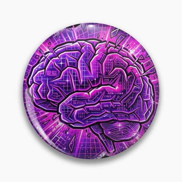 Item preview, Expanding Brain Cosmic Cyber Vaporwave Geek Meme designed and sold by DuckOddity.