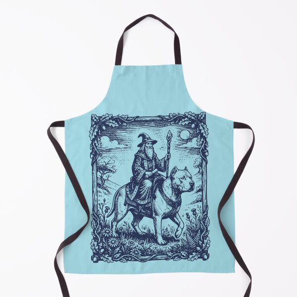 Item preview, Mystical Wizard Riding Pitbull Dog Forest Journey designed and sold by d247.