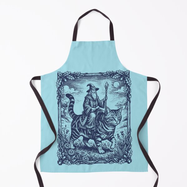 Item preview, Wizard Riding Cat Vintage Fantasy Illustration designed and sold by d247.