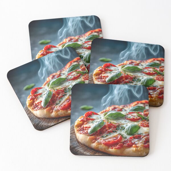 Item preview, Delicious Hot Pizza With Fresh Basil Leaves Cooking designed and sold by Artessie.
