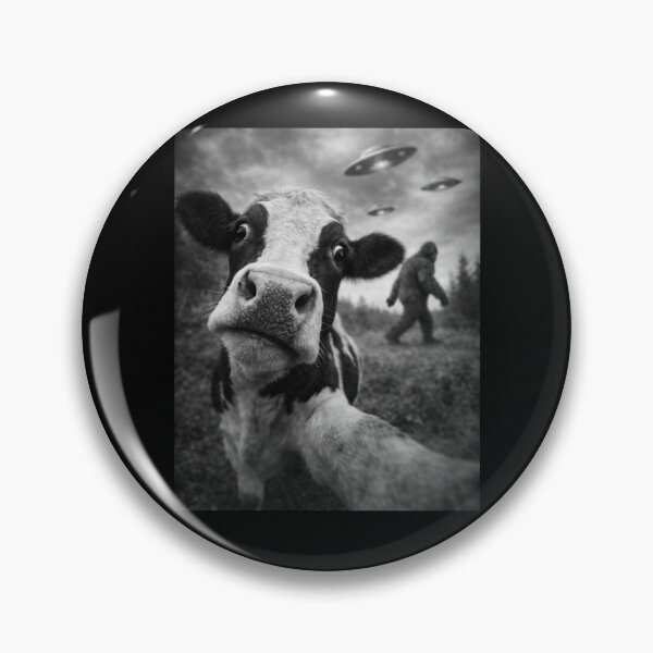 Item preview, Cow Bigfoot UFO Selfie Funny Absurdist Meme Gift designed and sold by Say It With Ink.