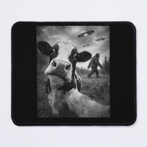 Item preview, Cow Bigfoot UFO Selfie Funny Absurdist Meme Gift designed and sold by Say It With Ink.