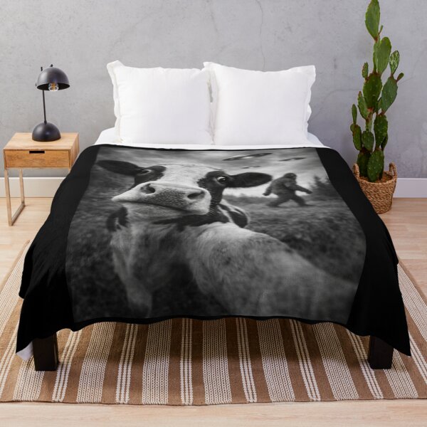 Item preview, Cow Bigfoot UFO Selfie Funny Absurdist Meme Gift designed and sold by Say It With Ink.