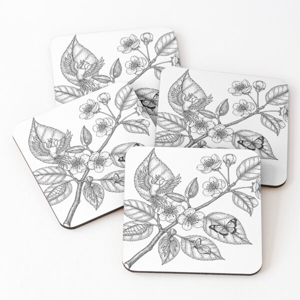 Item preview, Botanical Harmony – Bird and Blossom Design designed and sold by Cristhian Almanza.