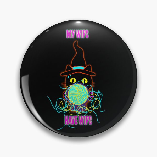 Item preview, My WIPs Have WIPs – Funny Knitting Shirt, Crochet Humor, Yarn Lover Gift, Witch Cat Design designed and sold by ArtyWares.