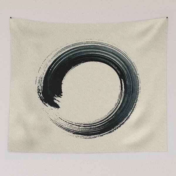 Item preview, Minimal Enso Circle - Single Brush Stroke Zen Art designed and sold by SlowRegardArt.