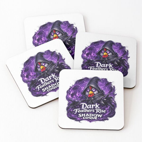 Item preview, Shadow Coqué – Dark Feathers Rise Fantasy Chicken T-Shirt designed and sold by AFI-Studio.