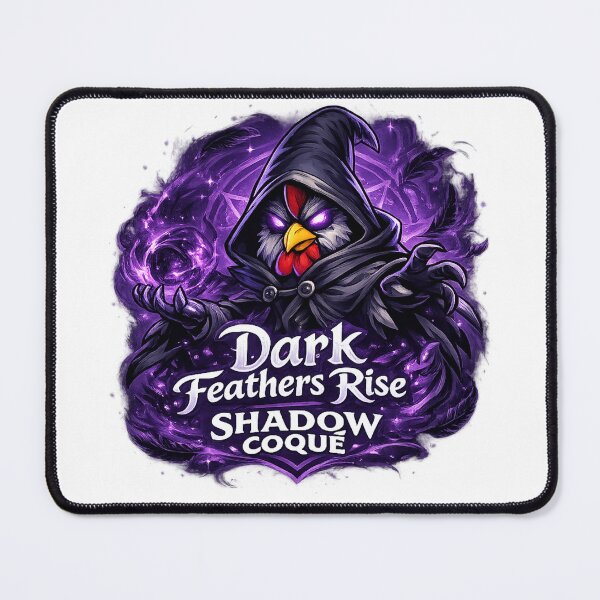 Item preview, Shadow Coqué – Dark Feathers Rise Fantasy Chicken T-Shirt designed and sold by AFI-Studio.