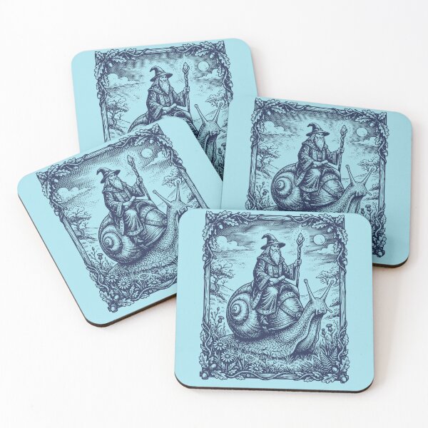 Item preview, Wizard Riding Snail Fantasy designed and sold by d247.