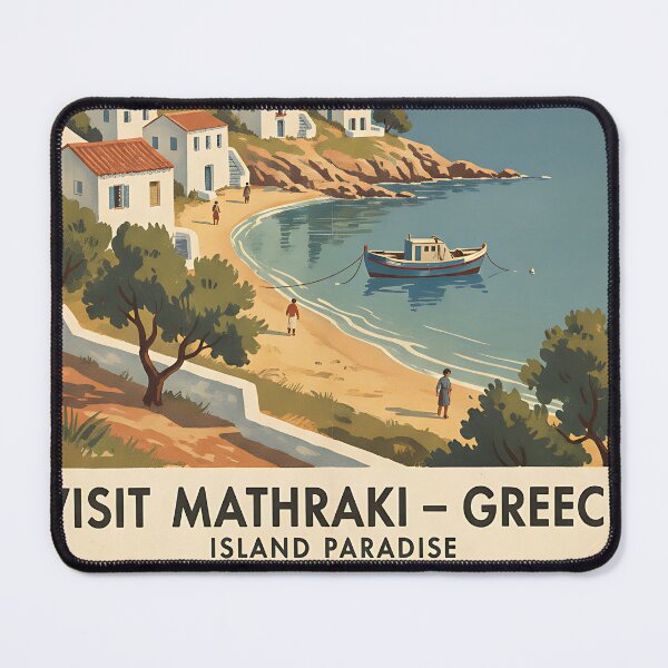 Item preview, Mathraki Greece, Greek Island Vintage Travel Tourism designed and sold by TravelersGems.