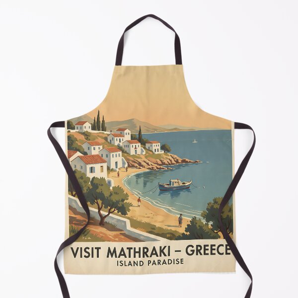 Item preview, Mathraki Greece, Greek Island Vintage Travel Tourism designed and sold by TravelersGems.