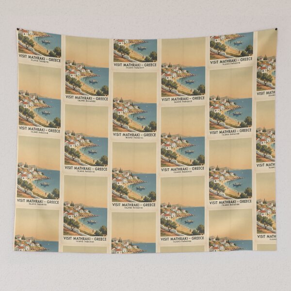 Item preview, Mathraki Greece, Greek Island Vintage Travel Tourism designed and sold by TravelersGems.
