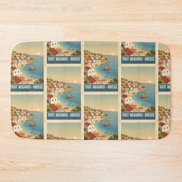 Item preview, Meganisi Greece, Greek Island Vintage Travel Tourism designed and sold by TravelersGems.