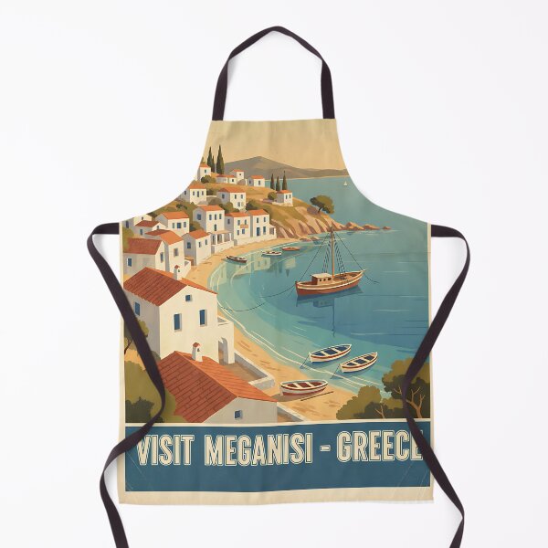 Item preview, Meganisi Greece, Greek Island Vintage Travel Tourism designed and sold by TravelersGems.