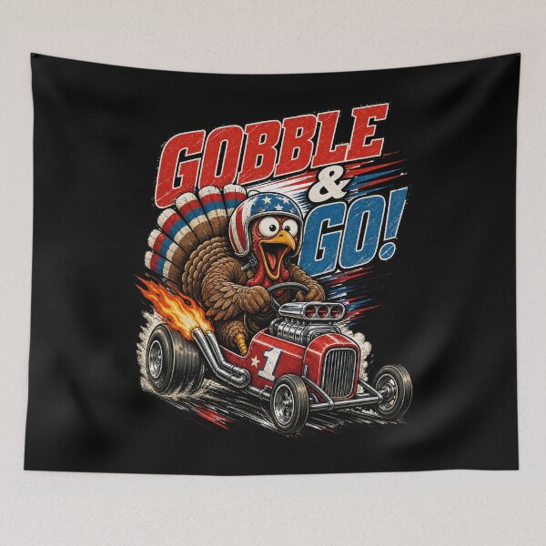 Item preview, Gobble & Go Patriotic Turkey Racer designed and sold by FREENATION2026.