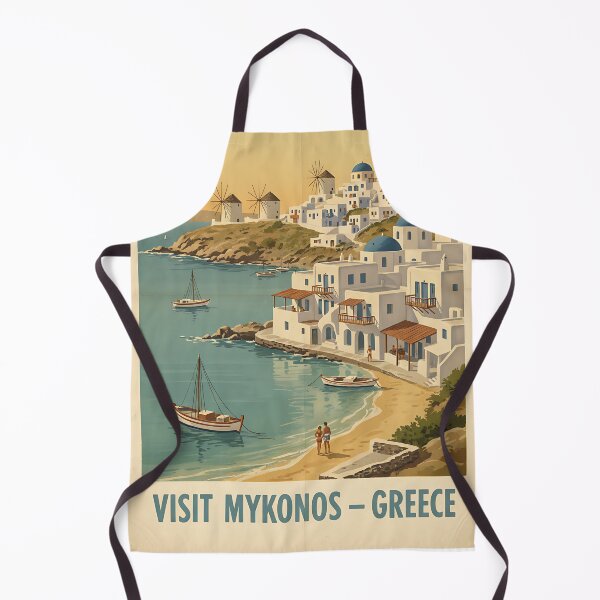 Item preview, Mykonos Greece, Greek Island Vintage Travel Tourism designed and sold by TravelersGems.