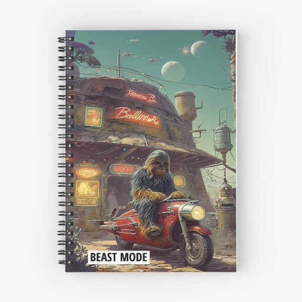 Item preview, BEAST MODE - Funny Wookiee Space Biker Art designed and sold by Modern Nest Art.